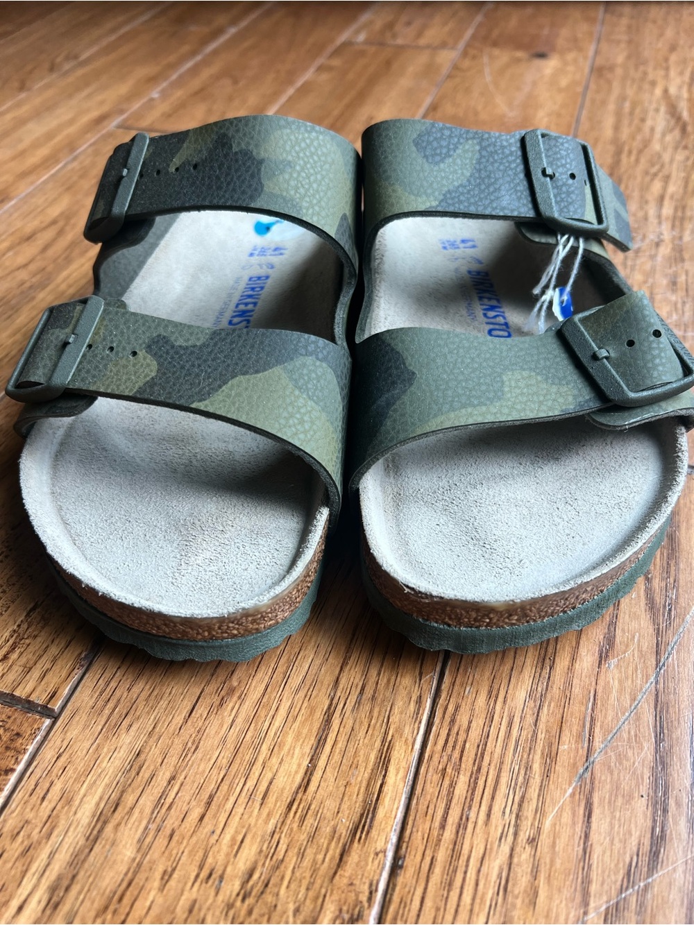 Birkenstock Camo Green Arizona Two-Strap Sandal